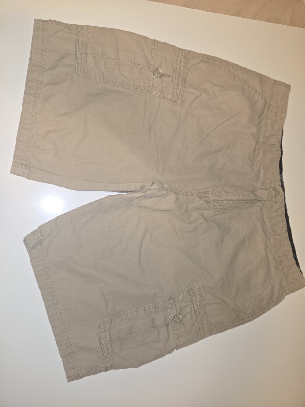 Michel Brandon Men’s Cargo Shorts Size 36 Beige Khaki Utility Casual Cotton